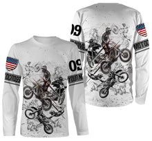 Load image into Gallery viewer, American Motocross Personalized Long Sleeves Hoodie T-shirt, Dirt Bike Motorcycle Shirt Off-road Biker| NMS311