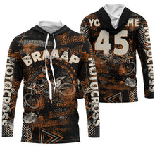 Load image into Gallery viewer, Dirt bike custom youth kid adult MX jersey UPF30+ motocross orange off-road motorcycle riding PDT61