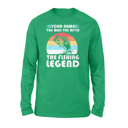 Custom name the man the myth the legend 1970s vintage retro personalized gift - Standard Long Sleeve
