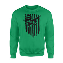 Load image into Gallery viewer, Duck Hunting American Flag Clothes, Shirt for Hunting NQS121 - Standard Fleece Sweatshirt