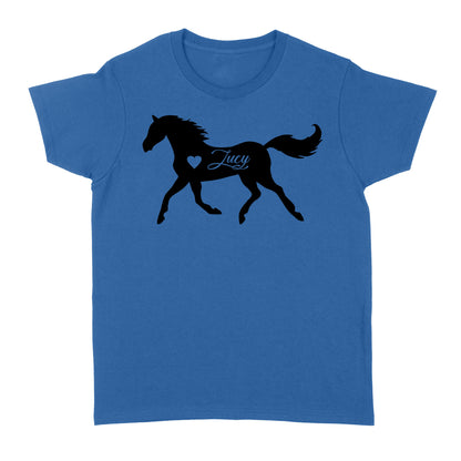 Customized name horse gifts for girls, Gift For Horse Owner, Horse Trainer Gift, Horse Lover Gift, Cowgirl, Riding Tee D06 NQS2682 - Standard Women's T-shirt