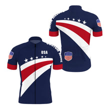 Load image into Gallery viewer, American men cycling jersey with 3 pockets UPF50+ USA bike shirts full zip BMX MTB cycle gear| SLC147