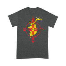 Load image into Gallery viewer, New Mexico State Flag Elk Hunting Zia Symbol T-Shirt - FSD1180 D06