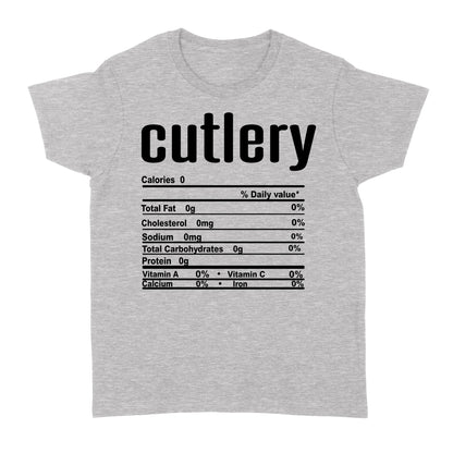 Cutlery nutritional facts happy thanksgiving funny shirts - Standard Women's T-shirt