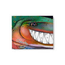 Load image into Gallery viewer, Trout fly fishing art Matte Canvas ChipteeAmz&#39;s art Rainbow trout fish wall art AT033