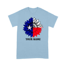 Load image into Gallery viewer, Texas flag sunflower customized name patriot Texas state flag D03 NQS2495 - T-shirt