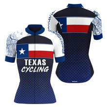Load image into Gallery viewer, Texas flag women's cycling jersey with full zipper 3-rear pockets UPF50+ bicycle MTB BMX clothes| SLC142