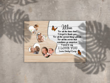 Load image into Gallery viewer, Thank You Mom Personalized Canvas Thoughtful Mother's Day Gift Custom Photo Collage for Best Mom Ever N2538