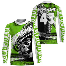 Load image into Gallery viewer, Green MX Jersey Personalized UPF30+ Extreme Dirt Bike Shirt Kid Men Women Off-Road Motorcycle PDT452