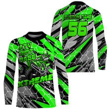 Load image into Gallery viewer, Personalized ATV Motocross Jersey UPF30+ Green Quad Bike Shirt Adult Youth Racing NMS1345