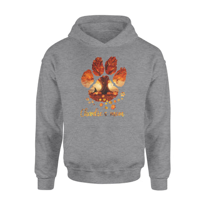 Custom dog's name dog paws mom autumn halloween personalized gift - Standard Hoodie