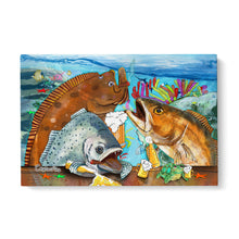 Load image into Gallery viewer, Texas Slam fishing art drink beer with ChipteeAmz&#39;s fish art canvas AT003