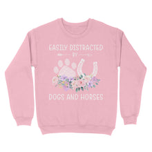 Load image into Gallery viewer, Easily Distracted By Dogs And Horses D06 NQS3122 Sweatshirt