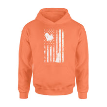 Load image into Gallery viewer, Hunting Shirt with American Flag, Shotgun Hunting Shirt, Turkey Hunting Shirt, Gifts for Hunters D05 NQS1338 - Standard Hoodie