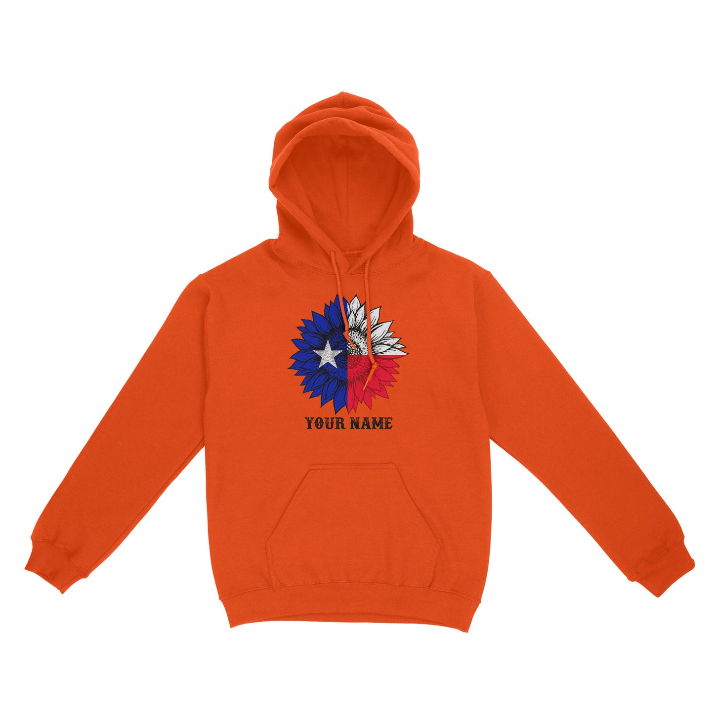 Texas flag sunflower customized name patriot Texas state flag Hoodie D03 NQS2495