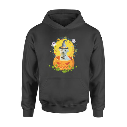 Custom photo dog halloween pumpkin personalized hoodie