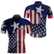 Load image into Gallery viewer, Men women Texas cycling jersey USA Bike shirt with 3 pockets UPF50+ full zip MTB BMX bicycle gear| SLC172