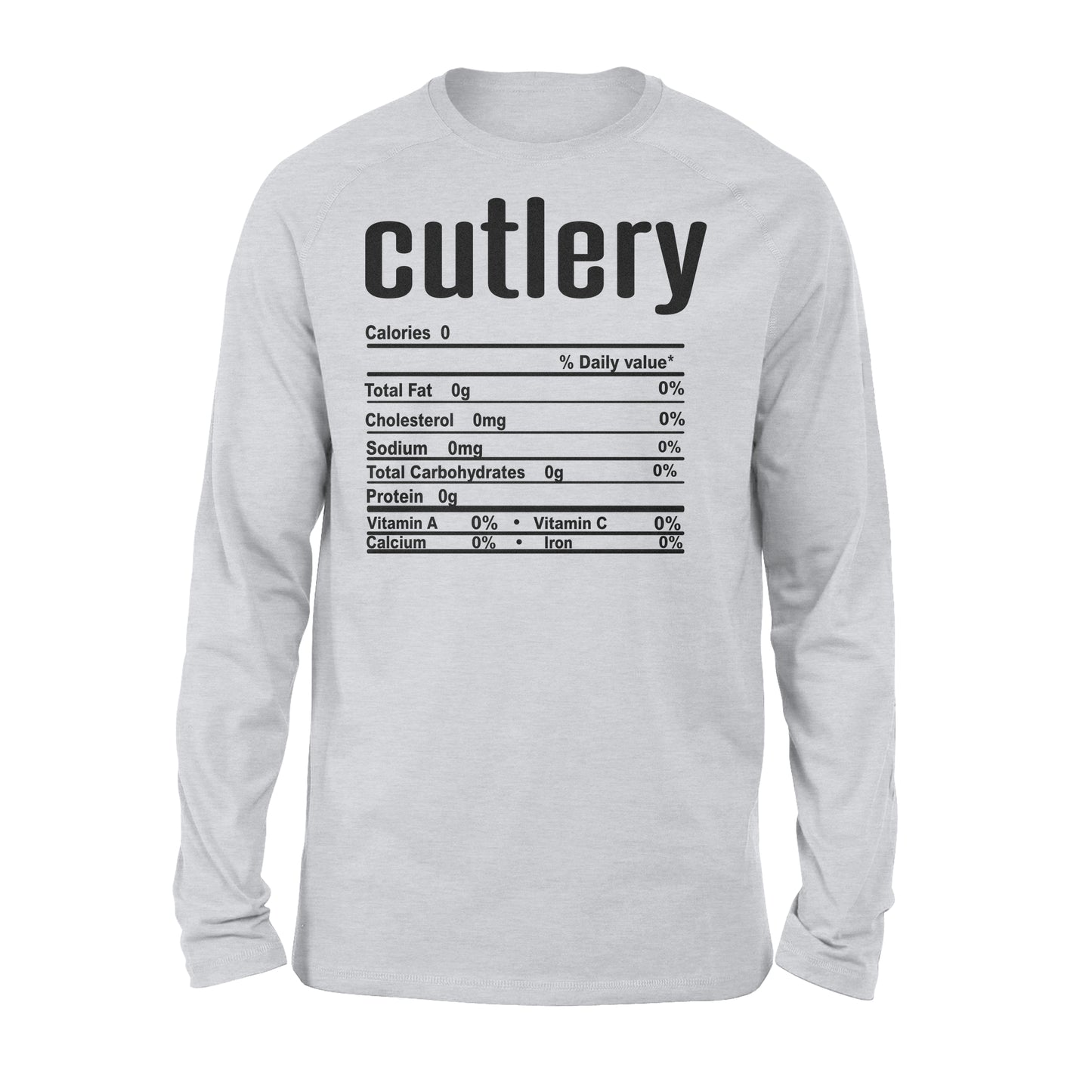 Cutlery nutritional facts happy thanksgiving funny shirts - Standard Long Sleeve
