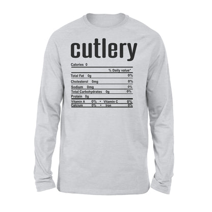 Cutlery nutritional facts happy thanksgiving funny shirts - Standard Long Sleeve