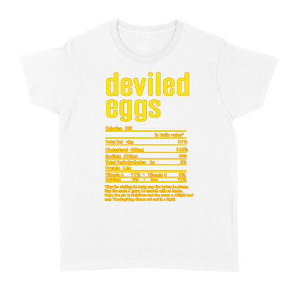 Deviled eggs nutritional facts happy thanksgiving funny shirts - Standard Women's T-shirt