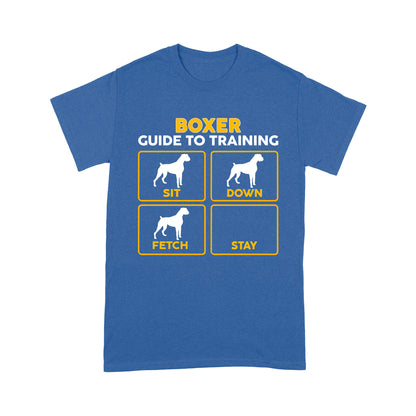 Boxer Standard T-shirt | Funny Guide to Training dog - FSD2408D08