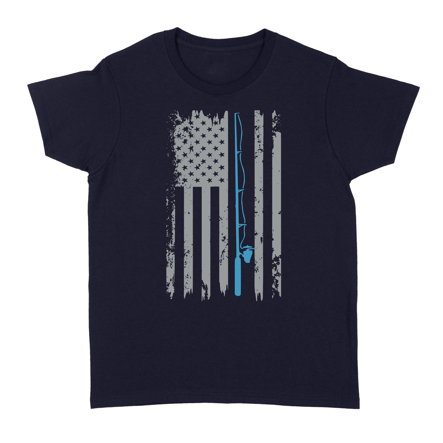 American flag fishing shirt vintage fishing - Standard Women's T-shirt