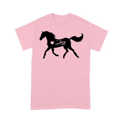 Customized name horse gifts for girls, Gift For Horse Owner, Horse Trainer Gift, Horse Lover Gift, Cowgirl, Riding Tee D06 NQS2682 - Standard T-Shirt