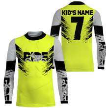 Load image into Gallery viewer, Custom dirt bike jersey adult kid UPF30+ motocross racing green off-road motorcycle racewear NMS968