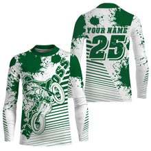 Load image into Gallery viewer, Kids men women jersey for dirt bike custom UPF30+ green off-road Motocross racing shirt racewear PDT106