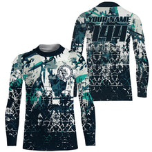 Load image into Gallery viewer, Custom motocross jersey blue camouflage kid men women UPF30+ MX racing dirt bike offroad motorcycle NMS985