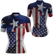 Load image into Gallery viewer, Men women Texas cycling jersey USA Bike shirt with 3 pockets UPF50+ full zip MTB BMX bicycle gear| SLC172
