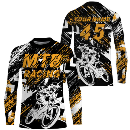 Personalized MTB jersey UPF30+ Mountain bike gear Downhill trails cycling top Adult kid MTB shirt | SLC100