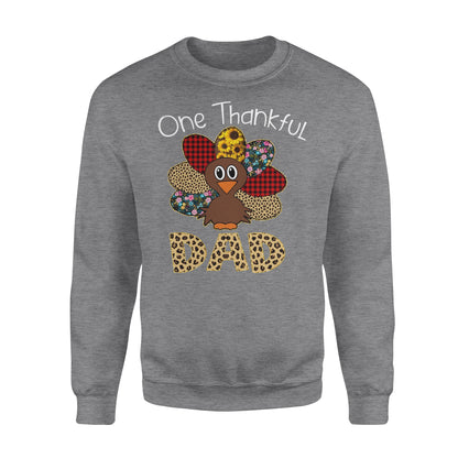 One thankful dad thanksgiving gift for him - Standard Crew Neck Sweatshirt