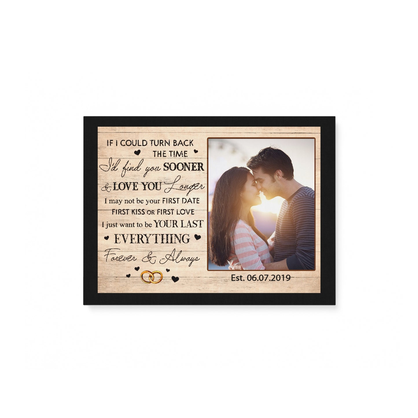 Personalized Custom Photo Canvas, I love you Forever & Always , Anniversary Gifts D05 NQS1257