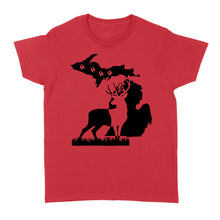 Load image into Gallery viewer, Michigan deer hunting shirt Women T-shirt - FSD1187