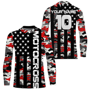 Camo Motocross youth men women jersey custom upf30+ patriotic off-road dirt bike shirt motorcycle PDT440