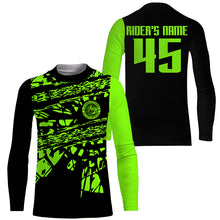 Load image into Gallery viewer, Kid&amp;Adult Green Motocross Jersey Personalized UPF30+ No Guts No Glory MX Racing Dirt Bike Jersey NMS1204