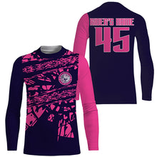 Load image into Gallery viewer, Girls Women Personalized Motocross Jersey UPF30+ No Guts No Glory MX Racing Dirt Bike NMS1202