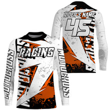 Load image into Gallery viewer, Dirt bike jersey custom Motocross kid women men UPF30+ extreme racing orange motorcycle shirt PDT305