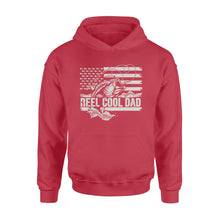 Load image into Gallery viewer, Reel Cool Dad American flag shirt, Perfect Father's Day Gifts for Fisherman D01 NQS1213  - Standard Hoodie