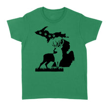 Load image into Gallery viewer, Michigan deer hunting shirt Women T-shirt - FSD1187