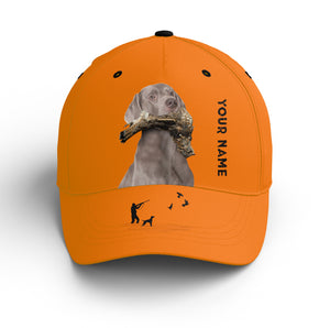 Ruffed Grouse Hunting Dog Blaze Orange Custom Name Hat for Men, Choose hunting dog breeds FSD3991