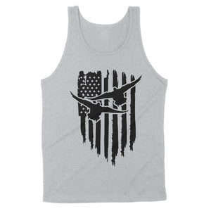 Duck Hunting American Flag Clothes, Shirt for Hunting NQS121 - Standard Tank