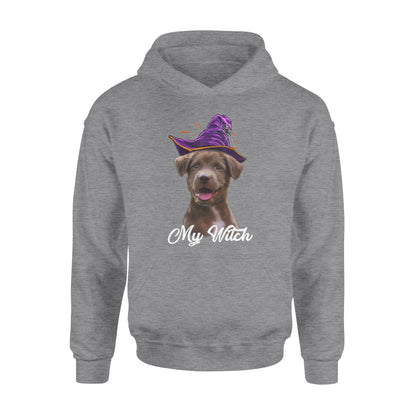My dog is my witch - custom image for Halloween personalized gift - Standard Hoodie