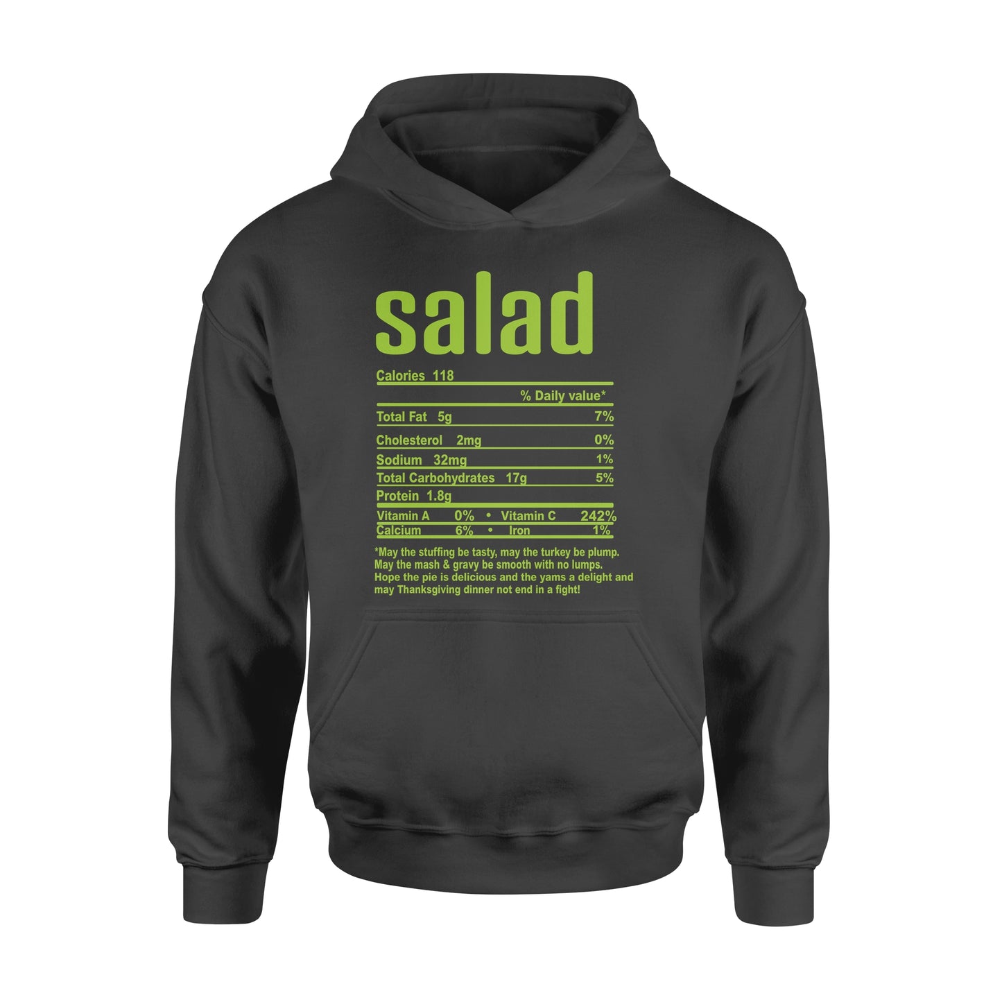 Salad nutritional facts happy thanksgiving funny shirts - Standard Hoodie
