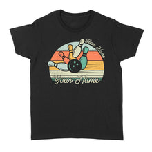 Load image into Gallery viewer, Custom Bowling Retro Shirt, Personalized Bowling Name Women's T-shirt