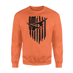 Duck Hunting American Flag Clothes, Shirt for Hunting NQS121 - Standard Fleece Sweatshirt