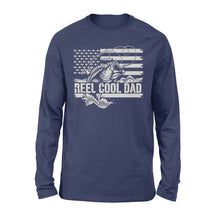 Load image into Gallery viewer, Reel Cool Dad American flag shirt, Perfect Father's Day Gifts for Fisherman D01 NQS1213  - Standard Long Sleeve