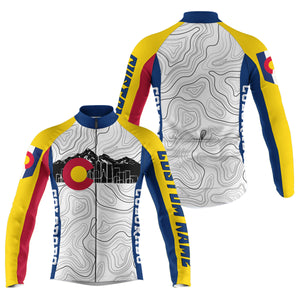 Men/Women Colorado cycling jersey with 3 pockets full zip UPF50+ MTB BMX gear mountain bike shirt| SLC169