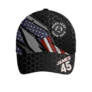 Personalized Racing Jersey UPF30+ Patriotic Work Less Ride More Dirt Bike Motocross Racewear NMS596